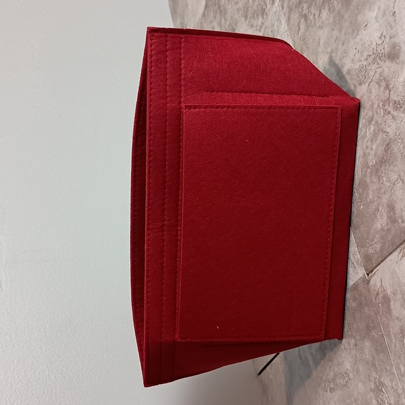 Womens Purse Organizer Insert for Longchamp Le Pliage Handbag Felt, Red - Picture 3 of 10